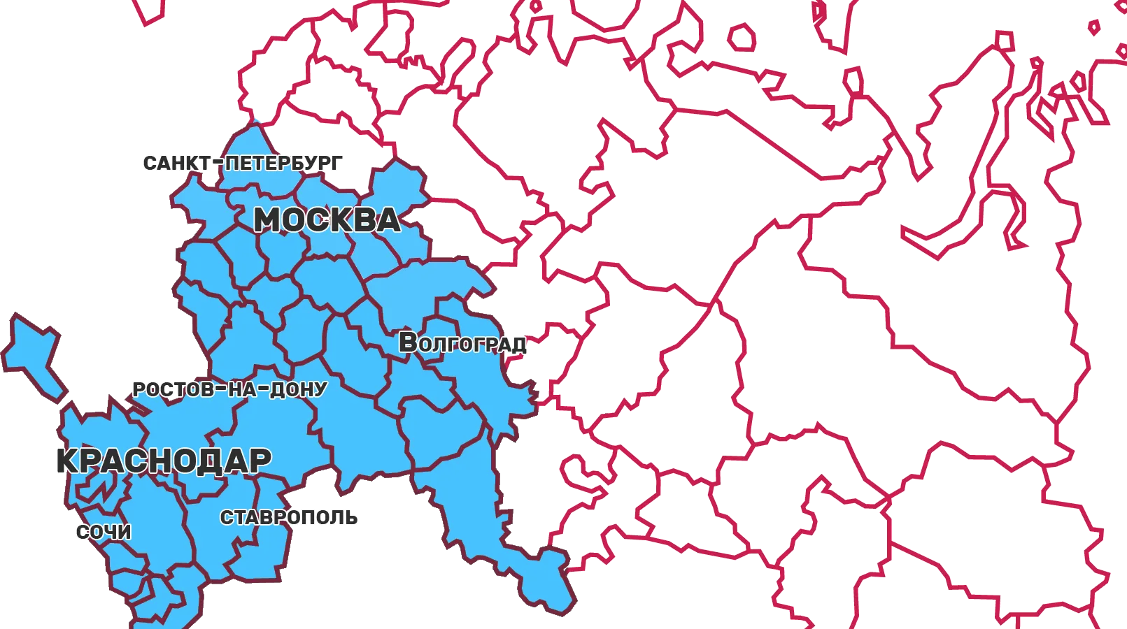 Карта в Белая Глина
